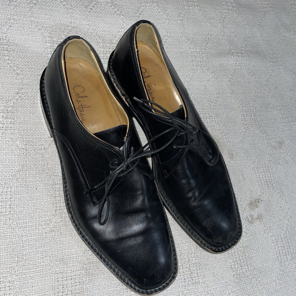Cole Haan Italy Men’s Dress Oxfords Size 7.5 M Black Leather Business Formal